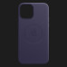 Оригінальний чохол Apple Leather Case with MagSafe для iPhone 12 mini (Deep Violet) (MJYQ3)